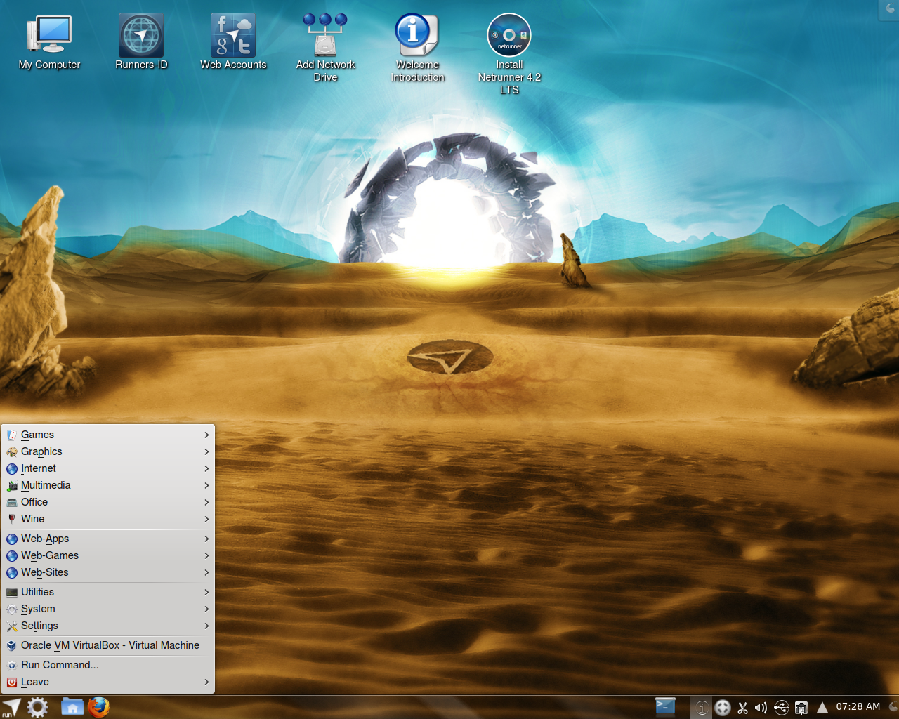 Netrunner desktop screenshot: 4.2