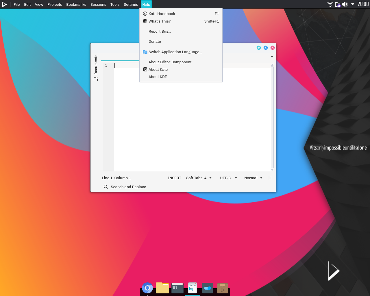 Nitrux desktop screenshot: 1.0.15 global