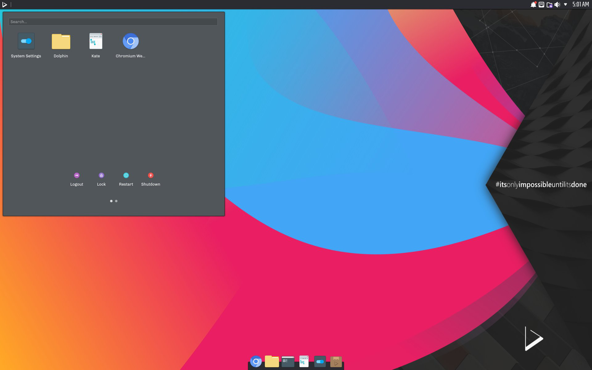 Nitrux desktop screenshot: 1.0.15