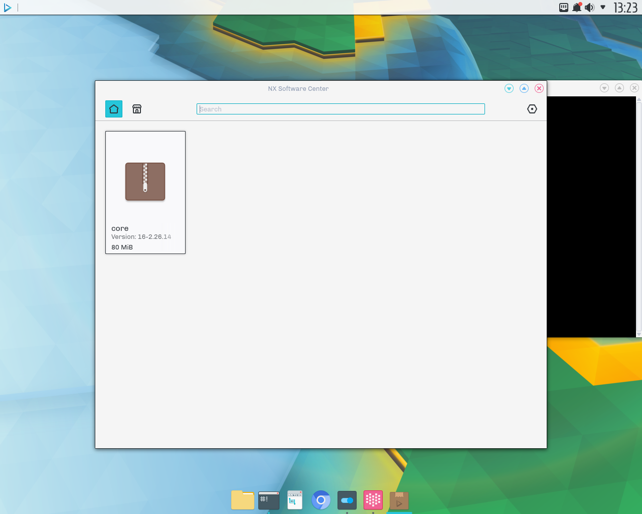 Nitrux desktop screenshot: 1.0.2 software