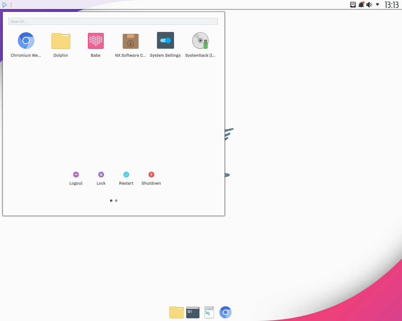 Nitrux desktop screenshot: 1.0.2