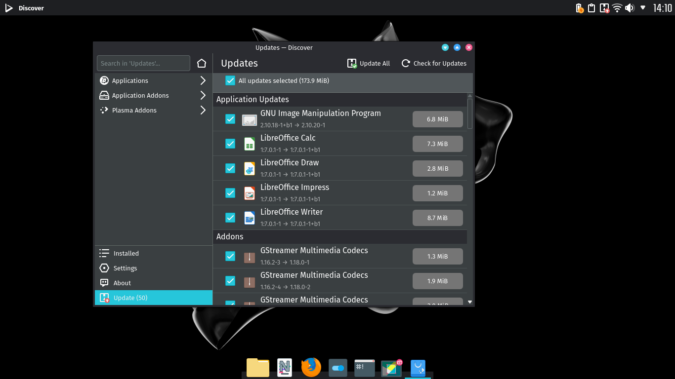 Nitrux desktop screenshot: 2020.09.05 discover