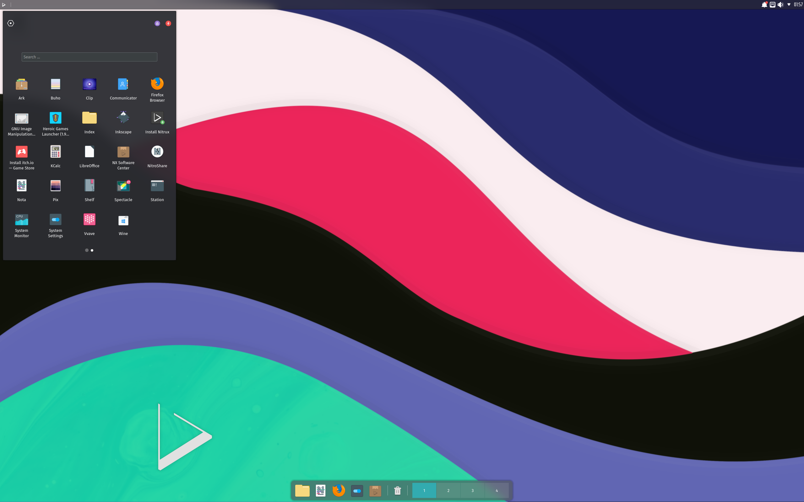 Nitrux desktop screenshot: 2021.12.26