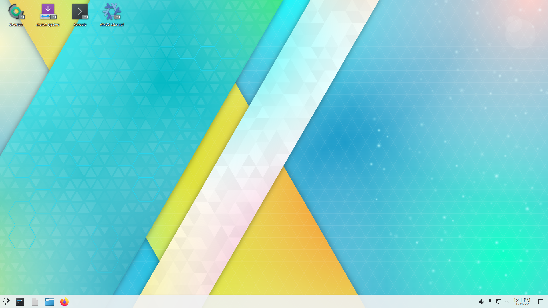NixOS desktop screenshot: 22.11