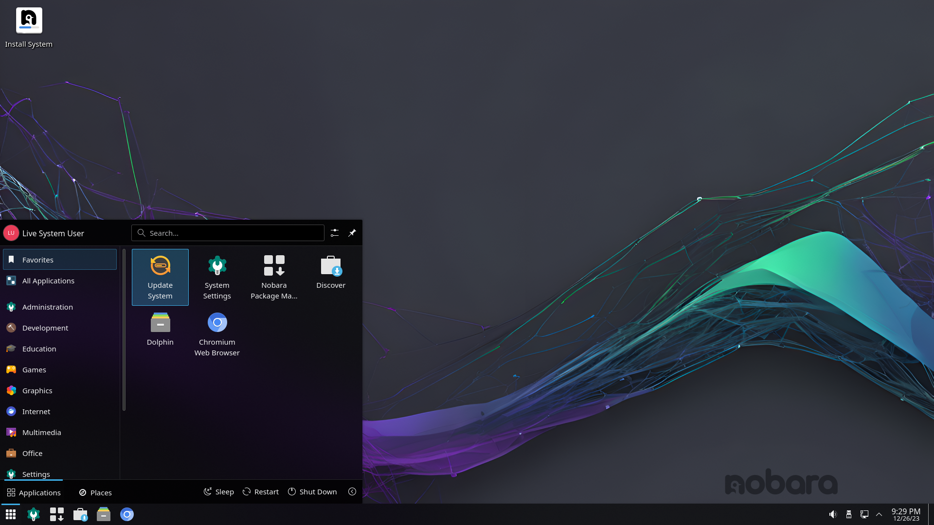 Nobara desktop screenshot: 39