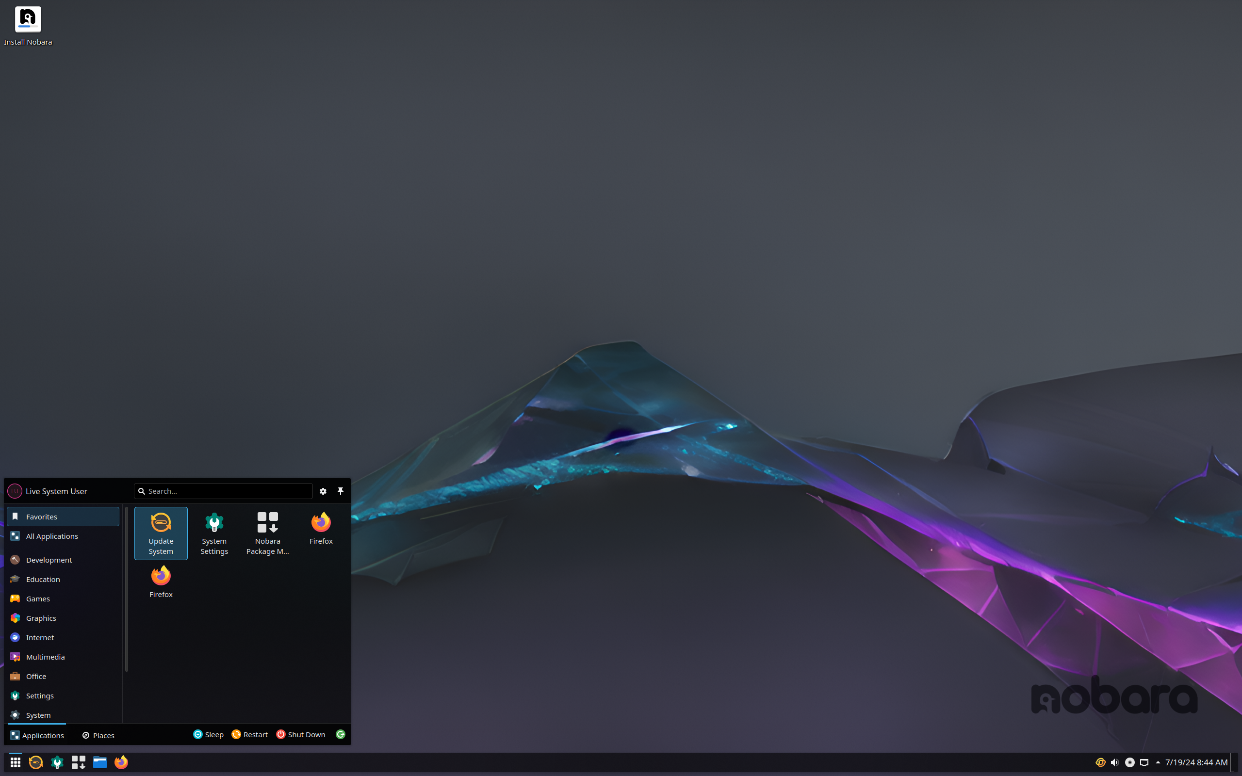 Nobara desktop screenshot: 40