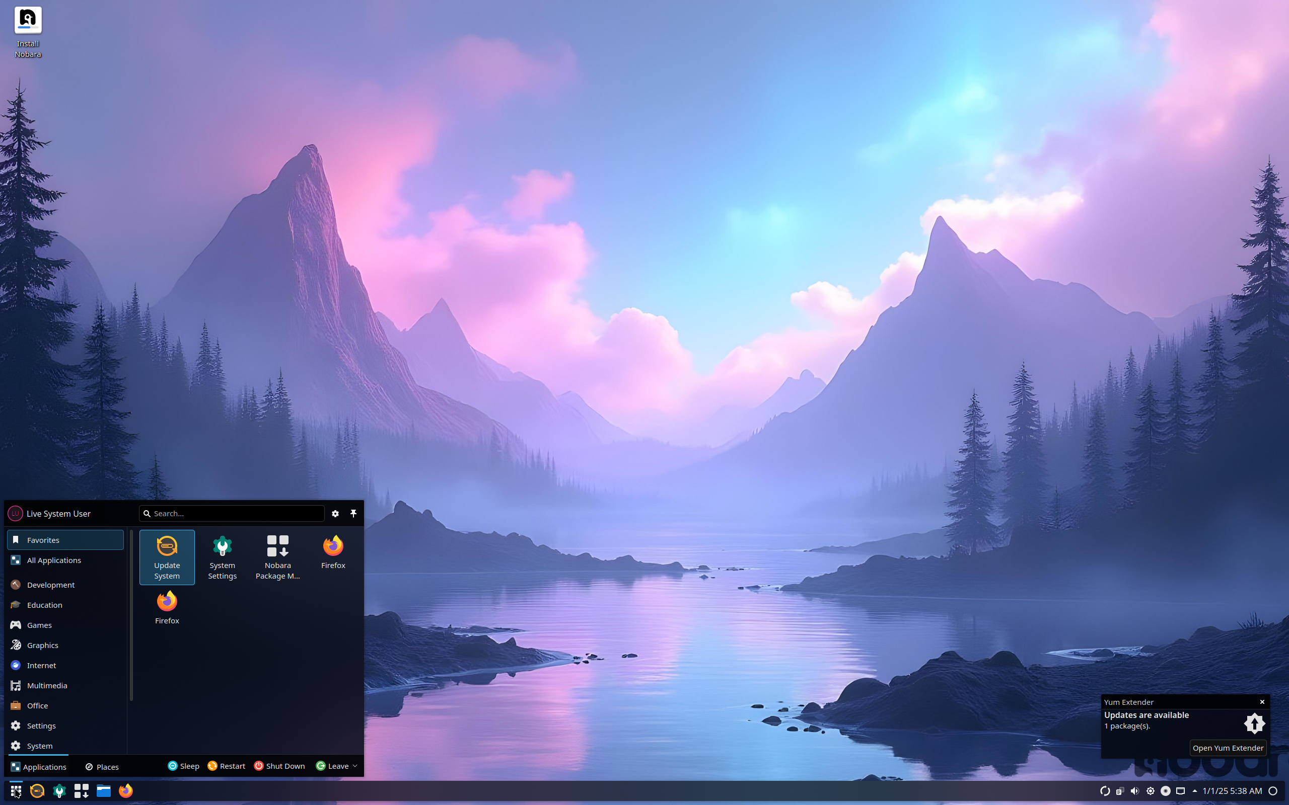 Nobara desktop screenshot: 41