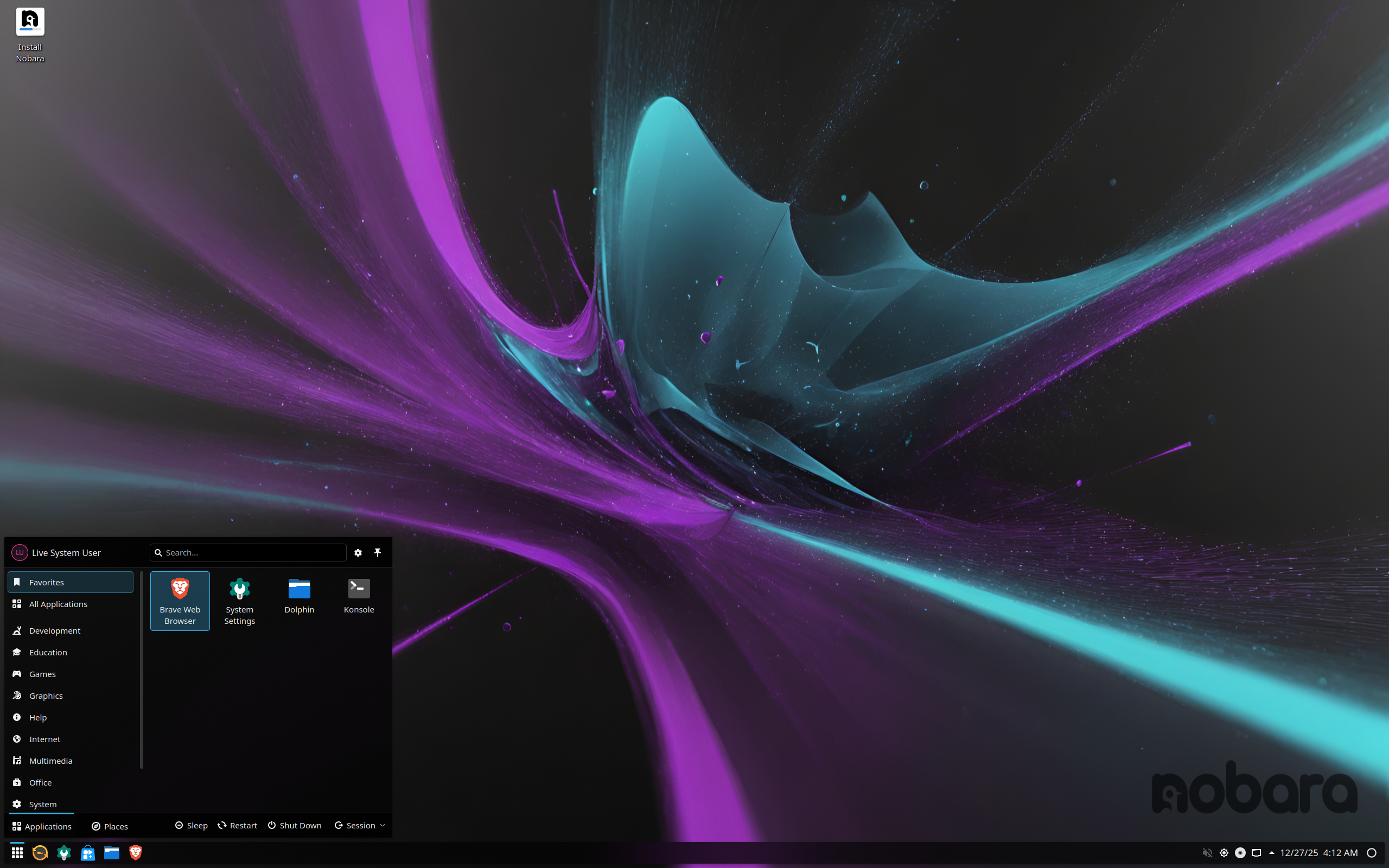 Nobara desktop screenshot: 43