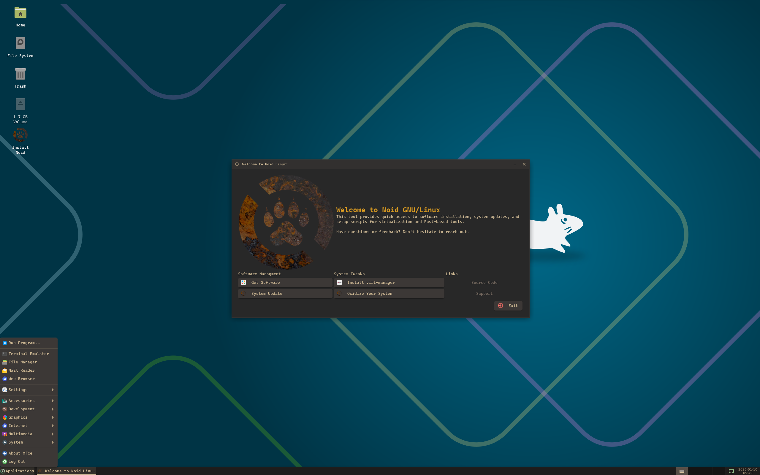Noid desktop screenshot: 20260109