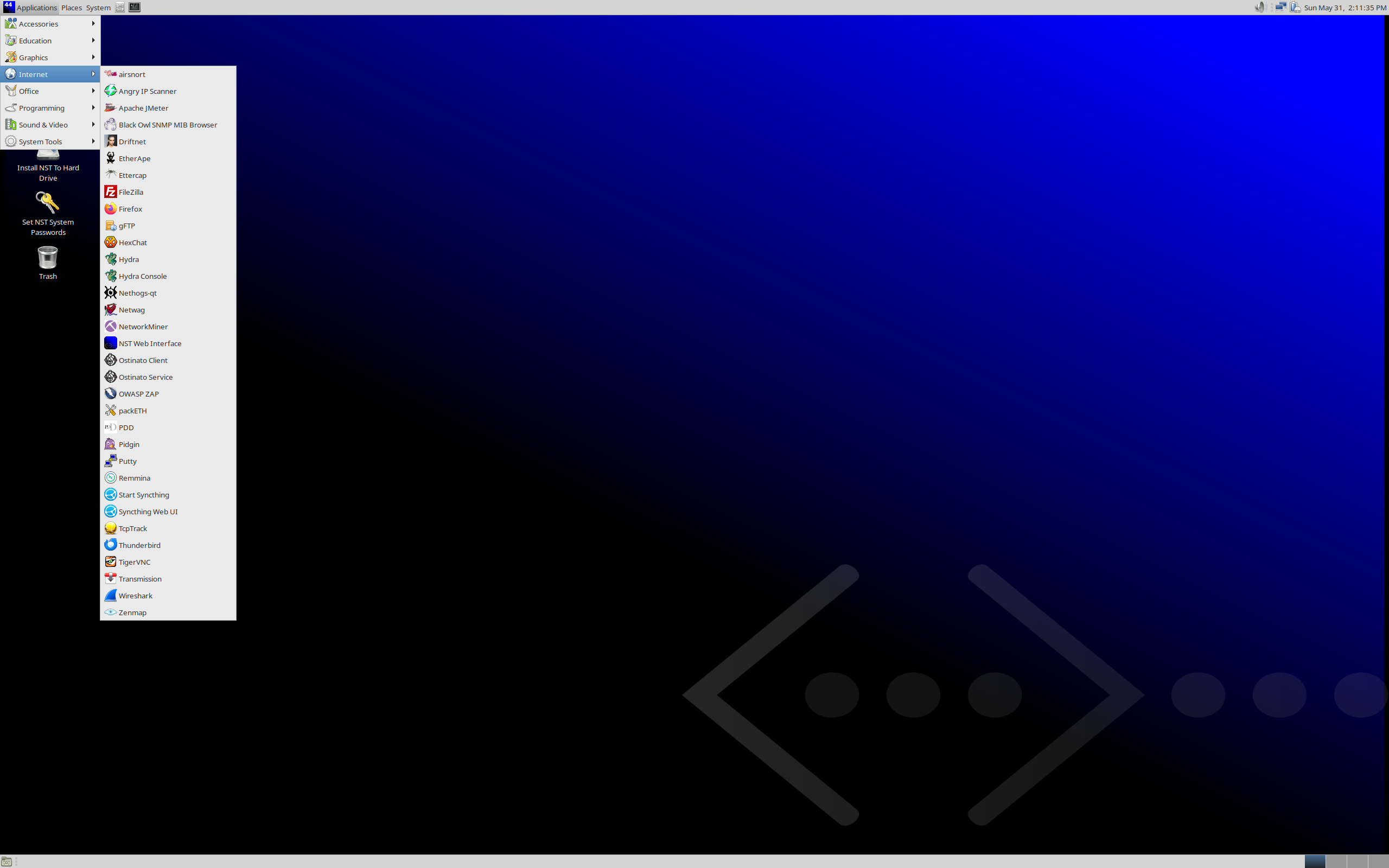 NST desktop screenshot: 44 15105