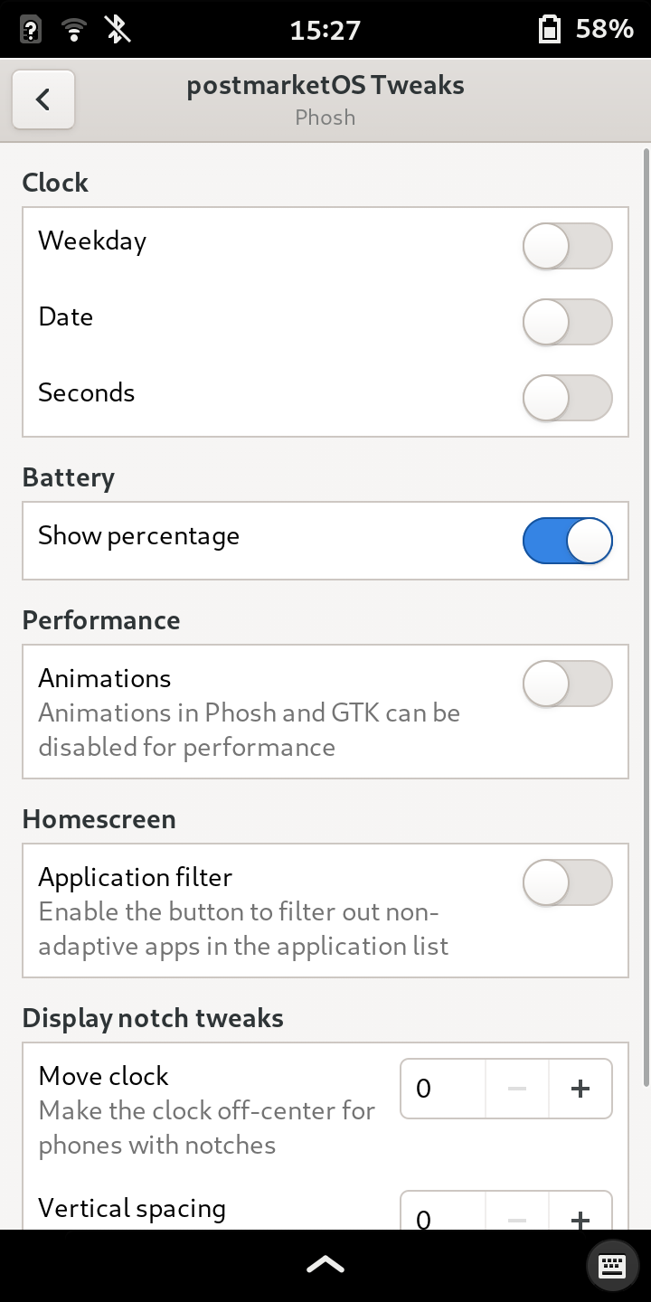 Nura desktop screenshot: 21.12 tweaks