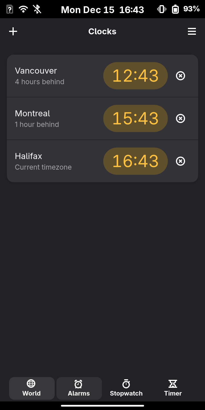 Nura desktop screenshot: 25.06 clocks