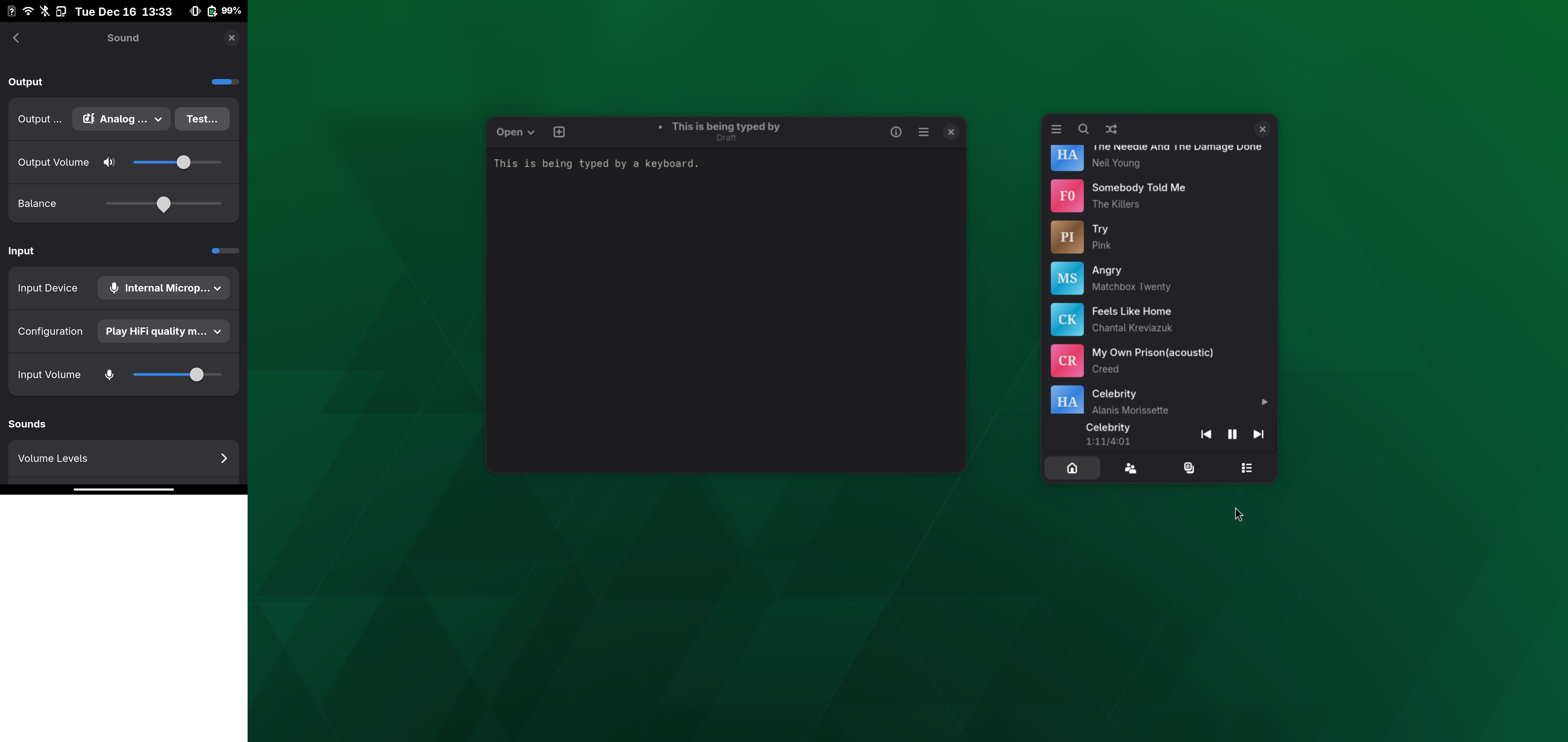 Nura desktop screenshot: 25.06 dual music