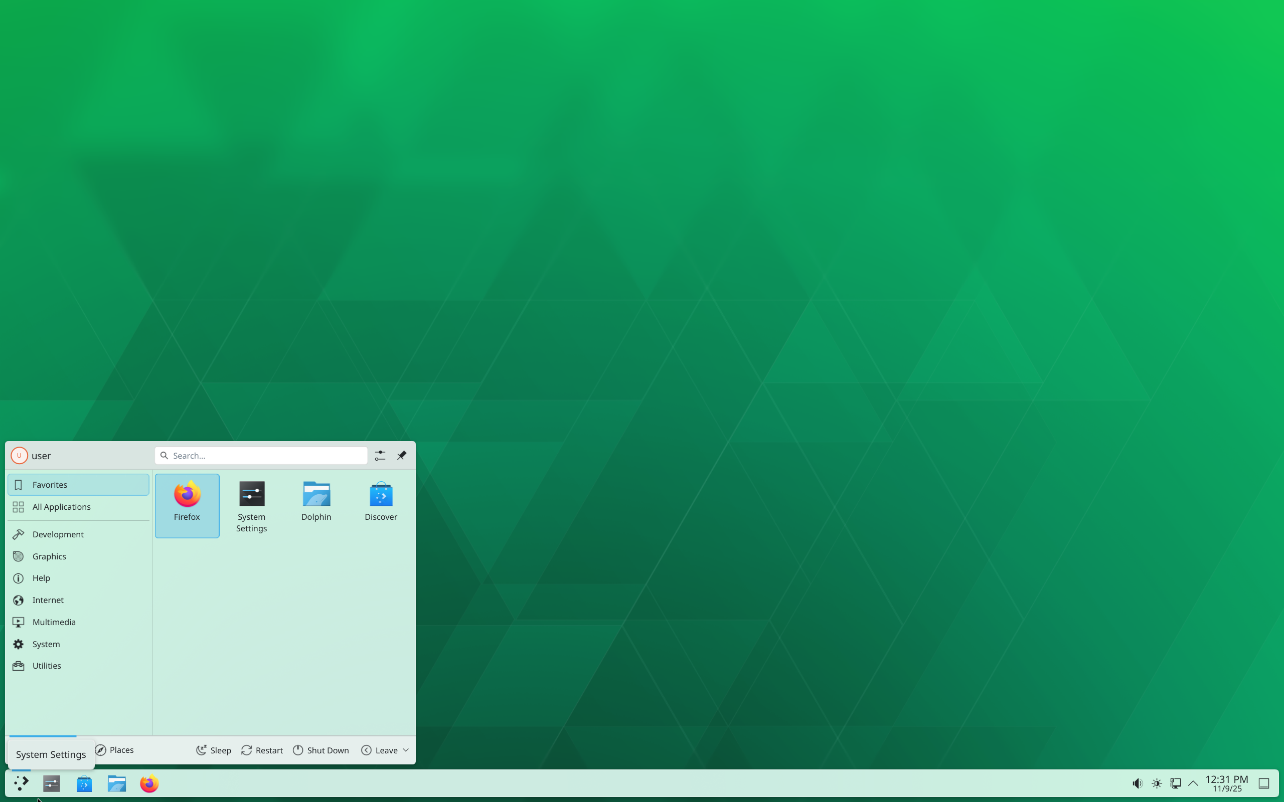 Nura desktop screenshot: 25.06 kde