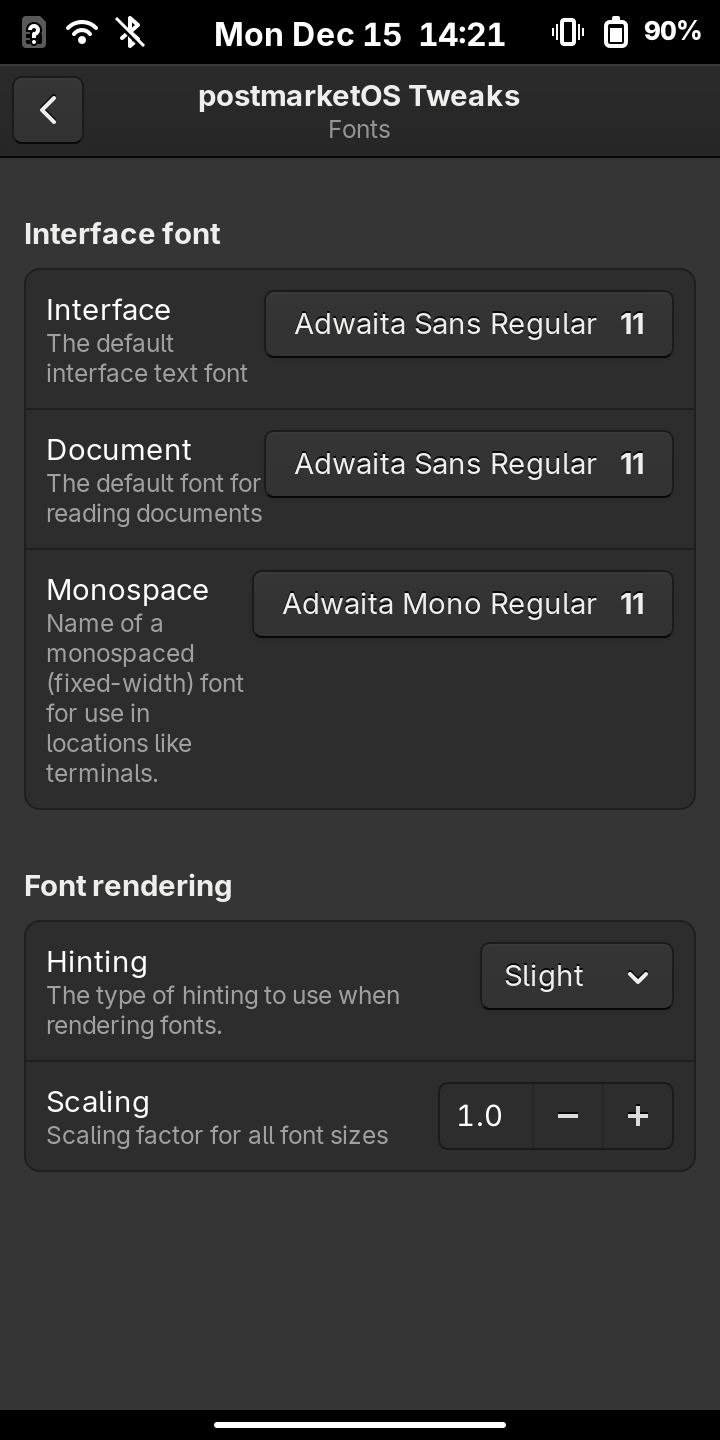 Nura desktop screenshot: 25.06 tweaks