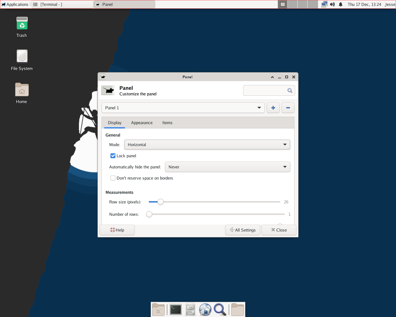 NuTyX desktop screenshot: 20.12.0 settings