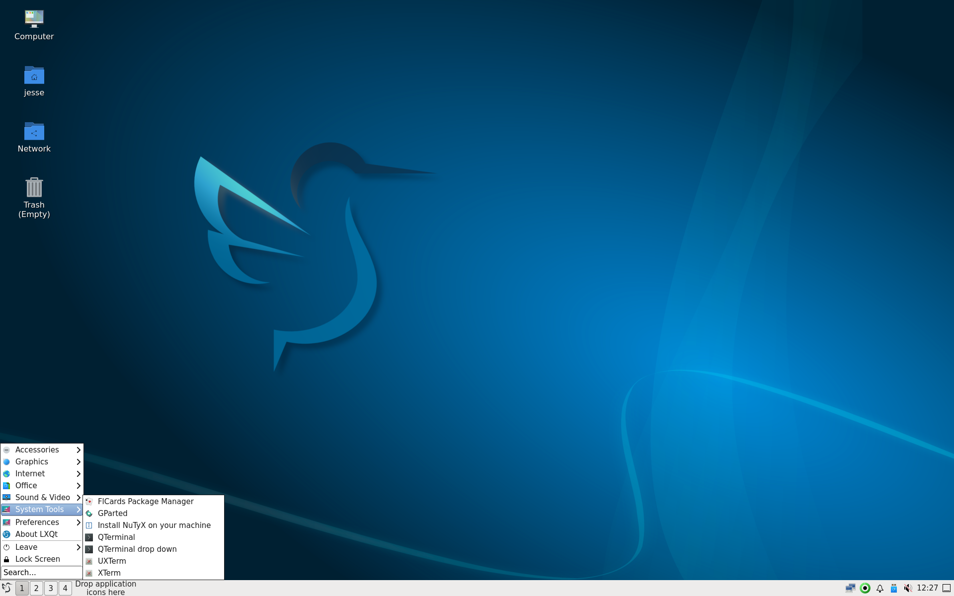 NuTyX desktop screenshot: 23.02.1 lxqt