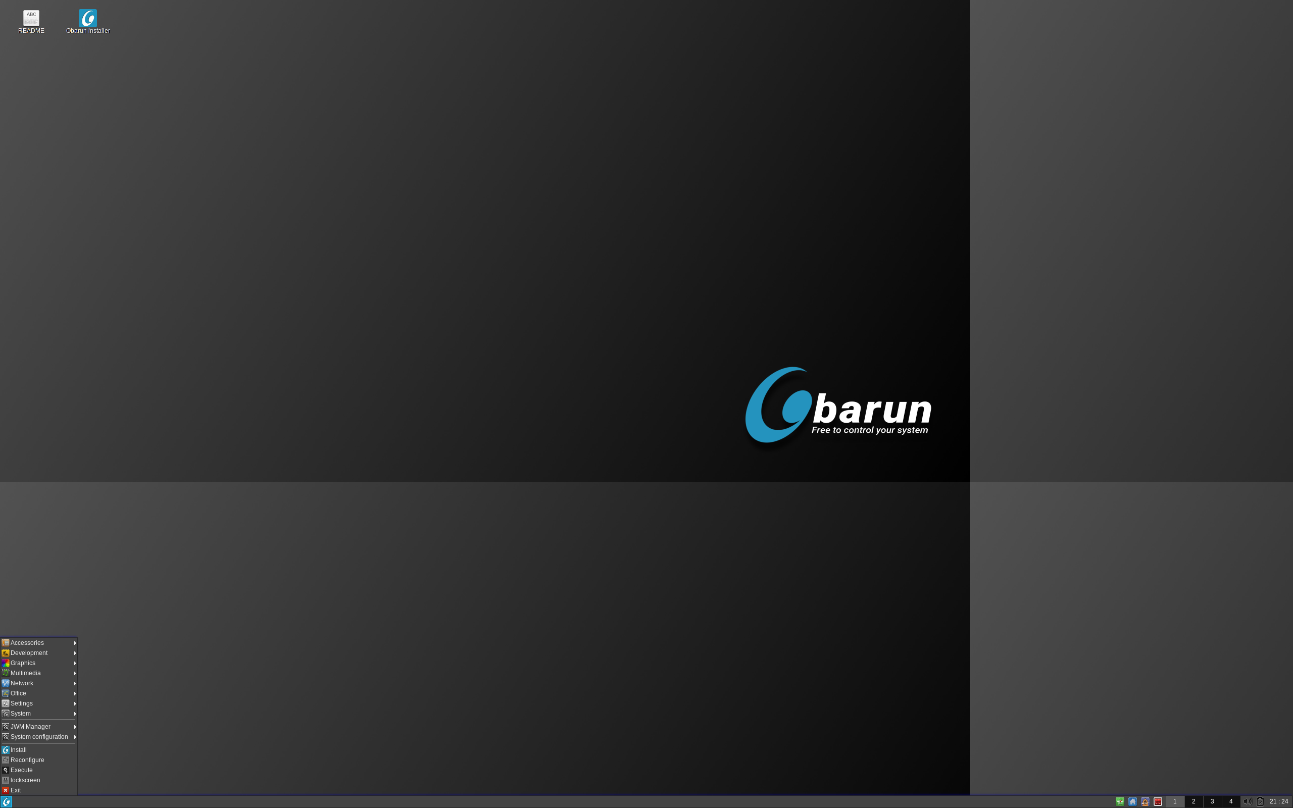 Obarun desktop screenshot: 2021.07.26