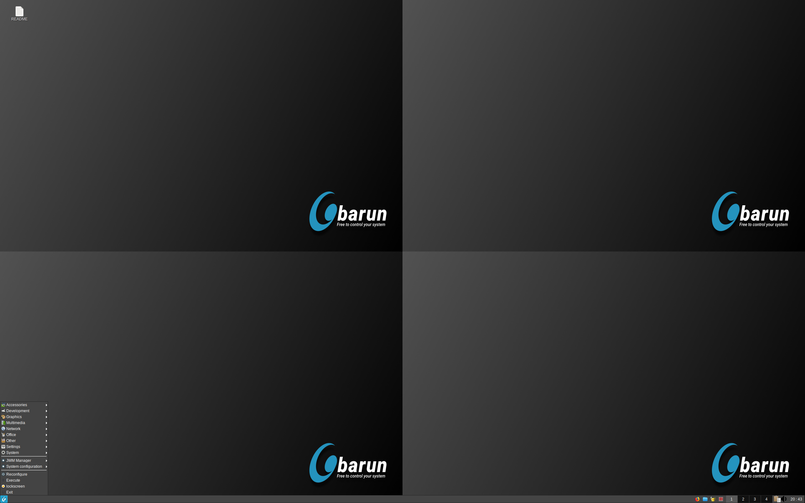 Obarun desktop screenshot: 2025.01.23