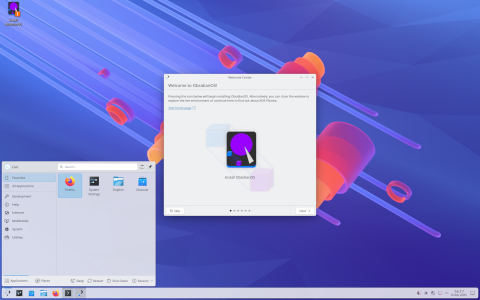 ObsidianOS desktop screenshot: Distribution overview