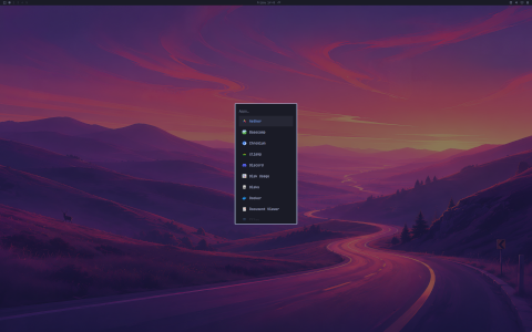 Omarchy desktop screenshot: Distribution overview