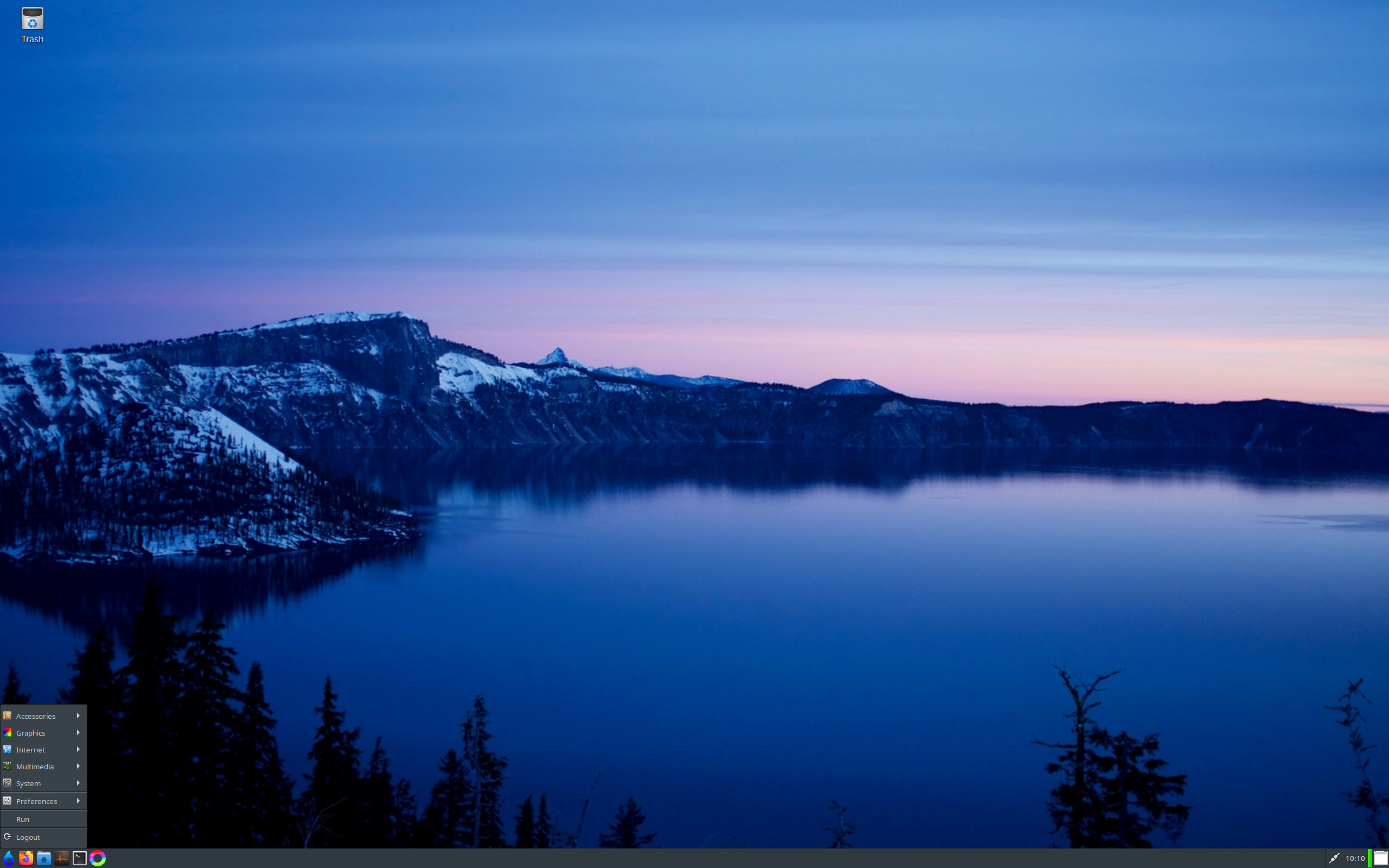OmegaLinux desktop screenshot: 2026.02.21