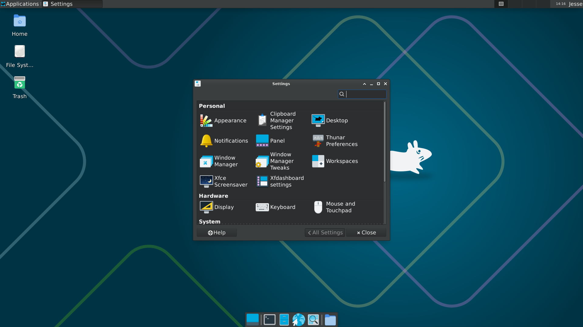 OpenBSD desktop screenshot: 7.8 settings