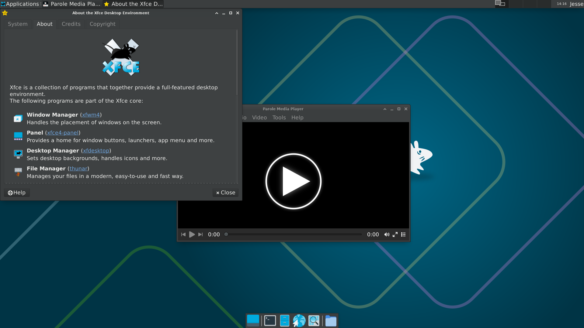 OpenBSD desktop screenshot: 7.8 xfce