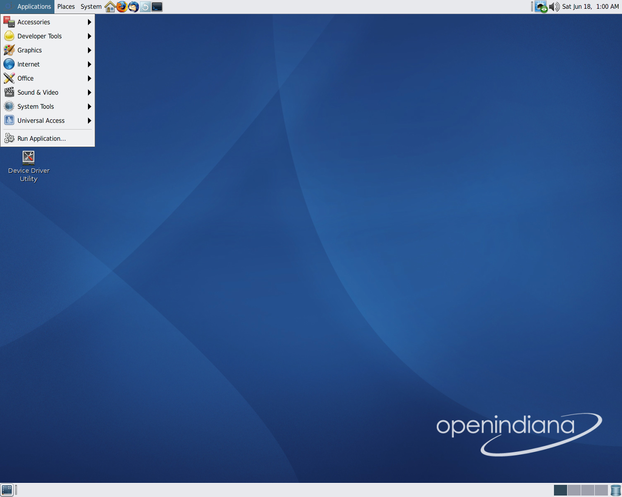 OpenIndiana desktop screenshot: 151
