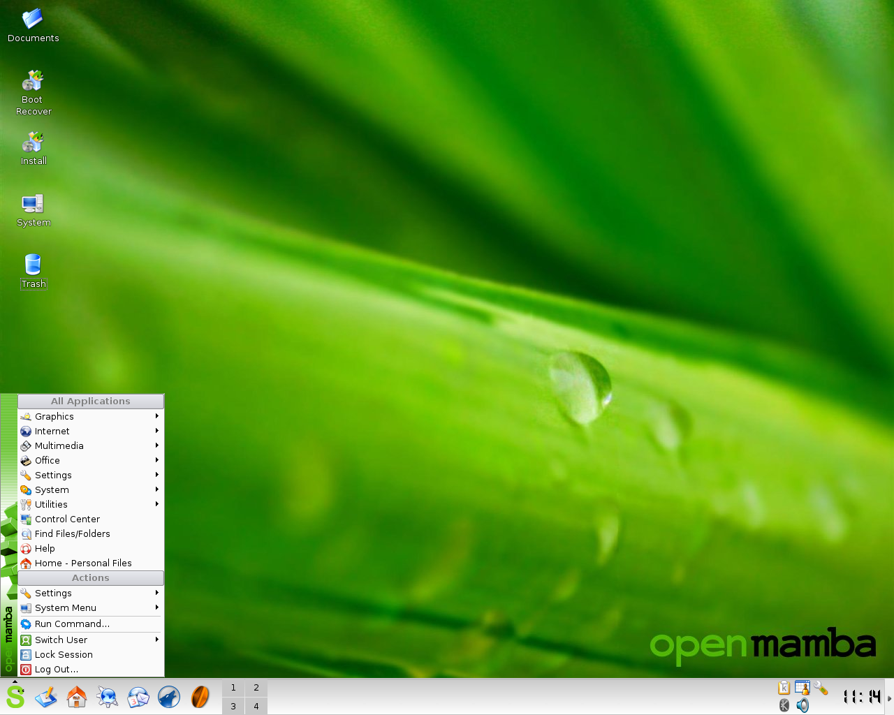 openmamba desktop screenshot: 1.0