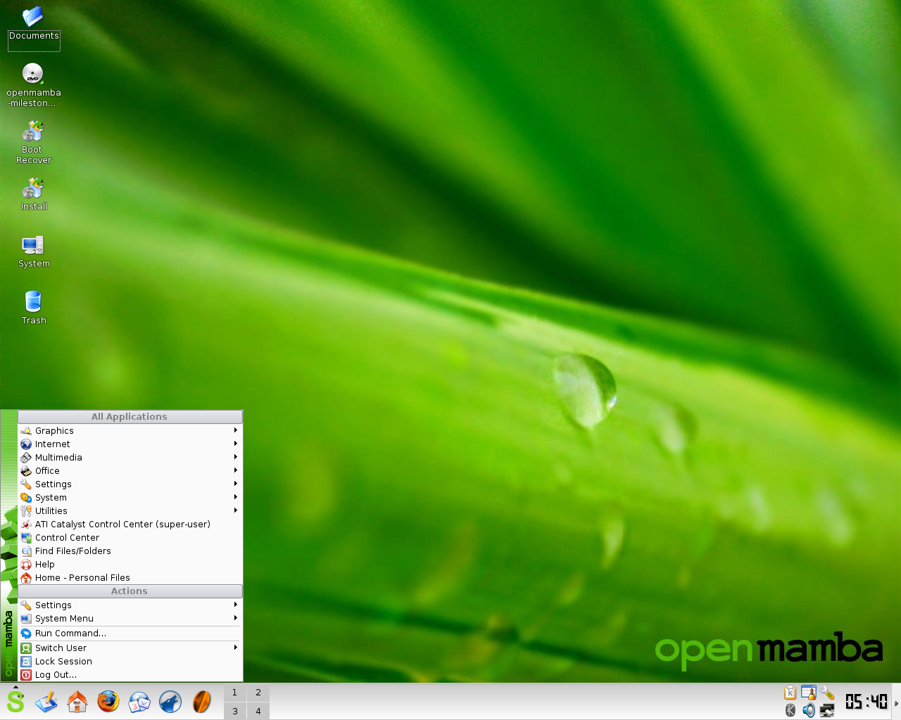 openmamba desktop screenshot: 1.1