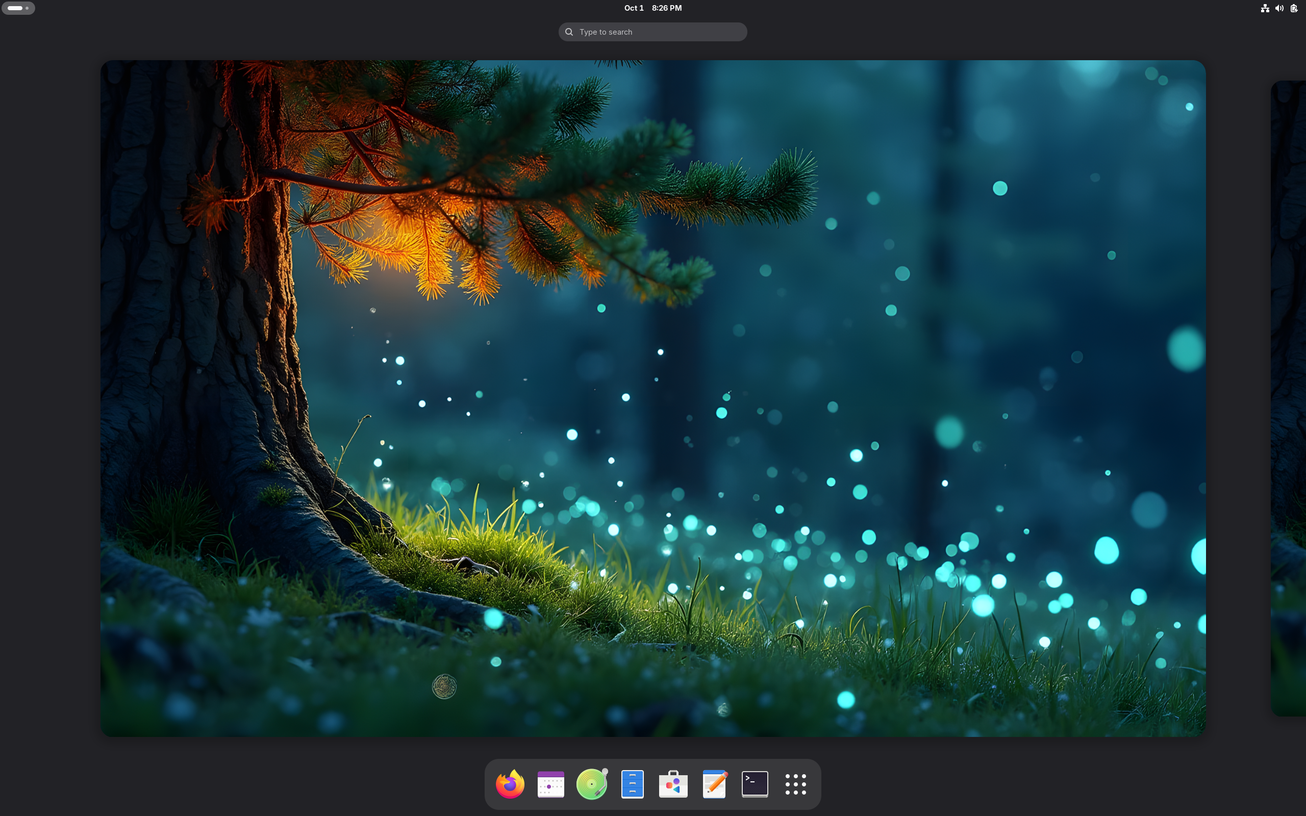 OpenMandriva desktop screenshot: 26.09 gnome