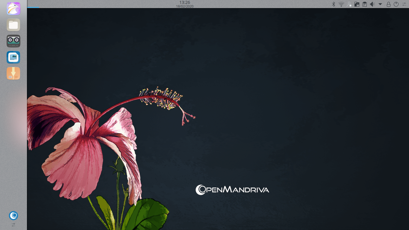 OpenMandriva desktop screenshot: 4.1 ubuntu theme