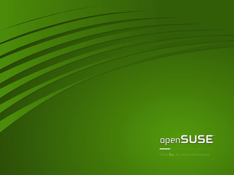 openSUSE desktop screenshot: 10.3 splashscreen