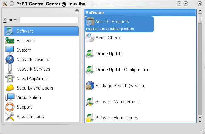 openSUSE desktop screenshot: 11.2 yast