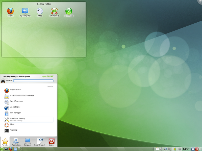 openSUSE desktop screenshot: 11.3 desktop