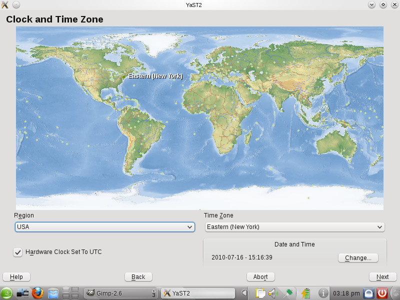 openSUSE desktop screenshot: 11.3 installer