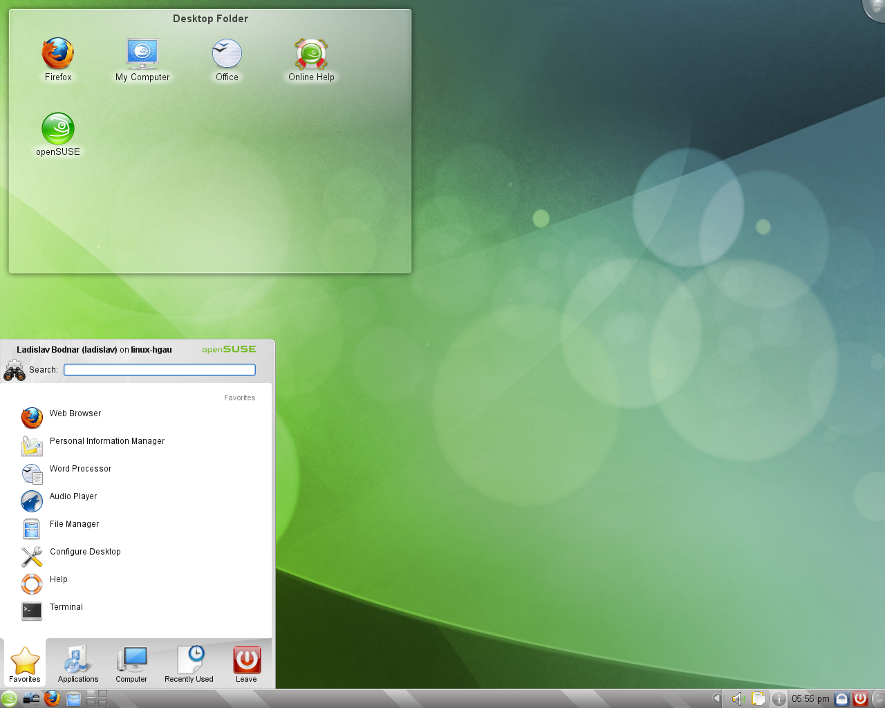 openSUSE desktop screenshot: 11.3