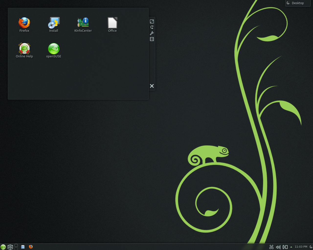 openSUSE desktop screenshot: 12.3