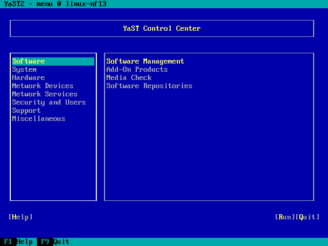openSUSE desktop screenshot: 13.1 yast2