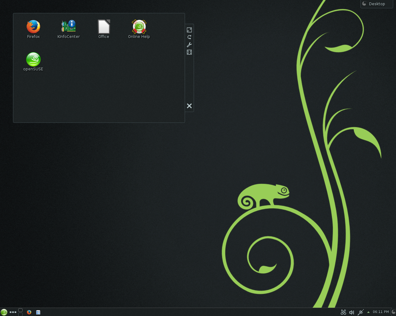 openSUSE desktop screenshot: 13.1