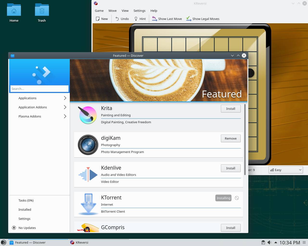 openSUSE desktop screenshot: 15 discover