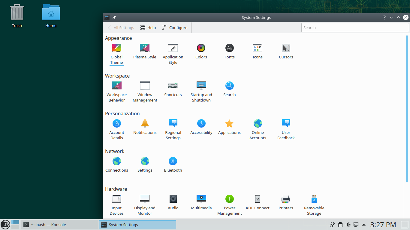 openSUSE desktop screenshot: 15.2 settings