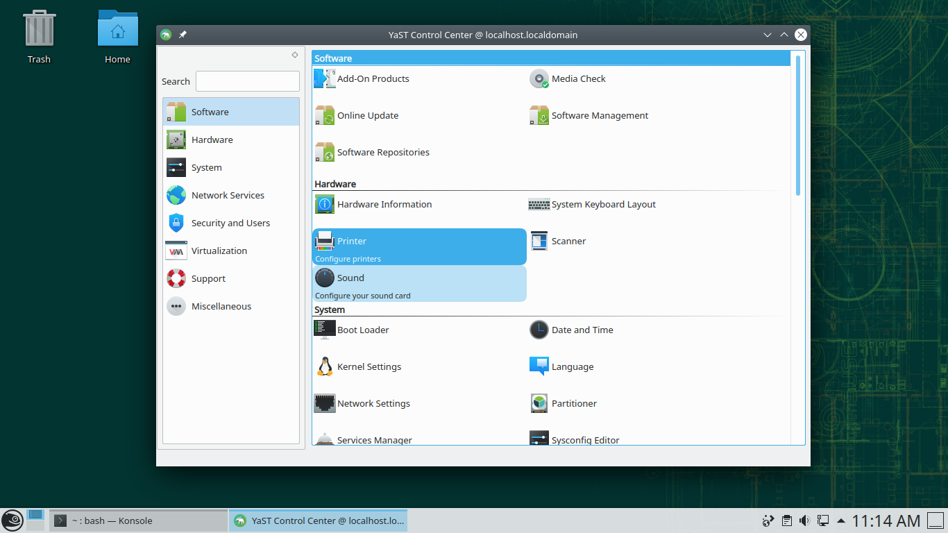 openSUSE desktop screenshot: 15.2 yast