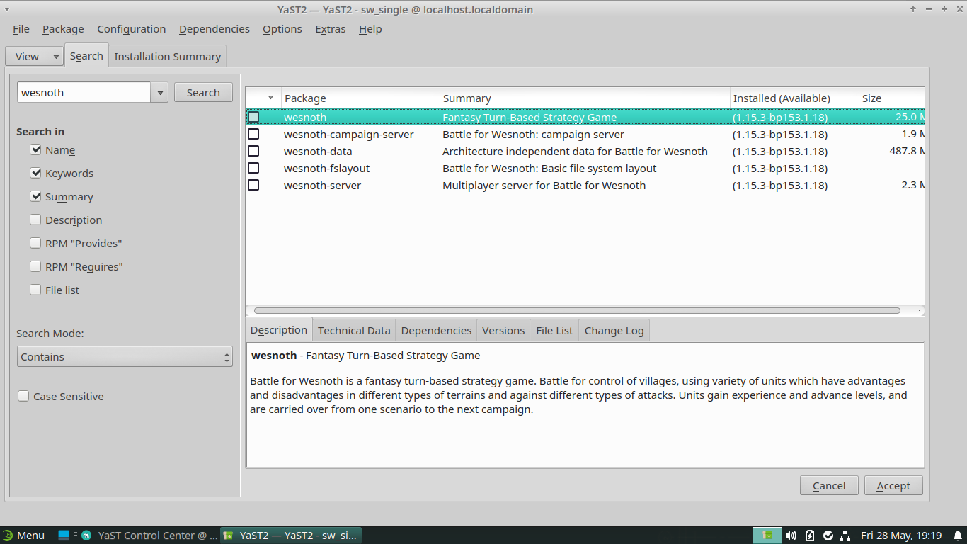 openSUSE desktop screenshot: 15.3 software