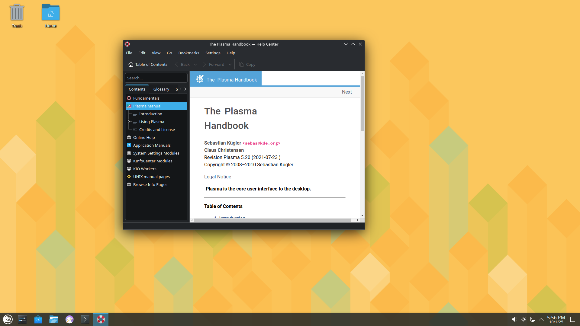 openSUSE desktop screenshot: 16.0 help