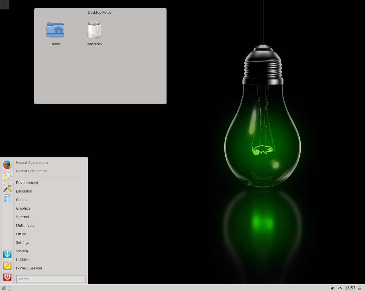 openSUSE desktop screenshot: 42.1