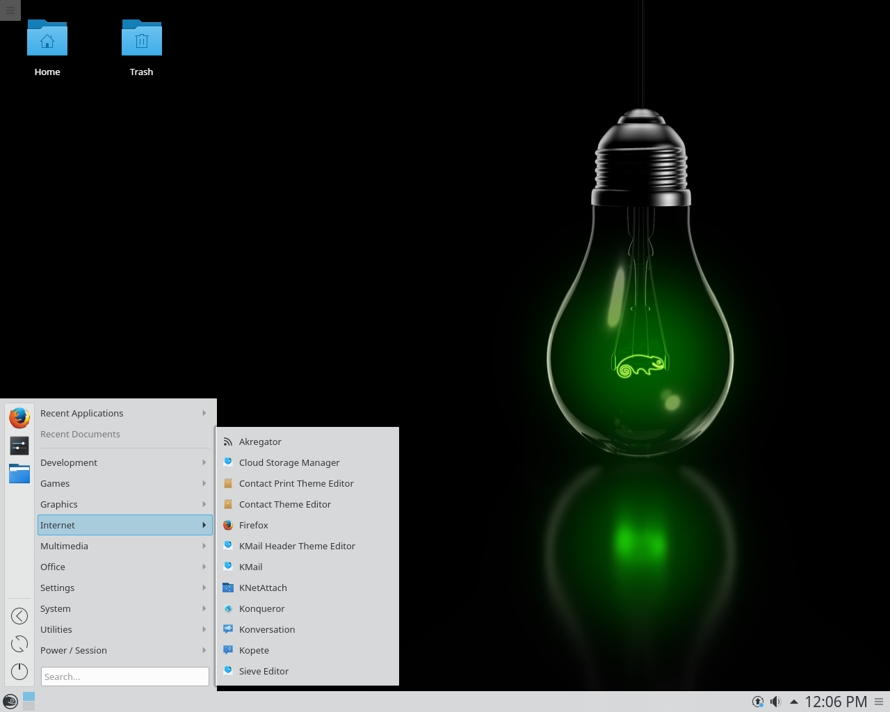 openSUSE desktop screenshot: 42.2