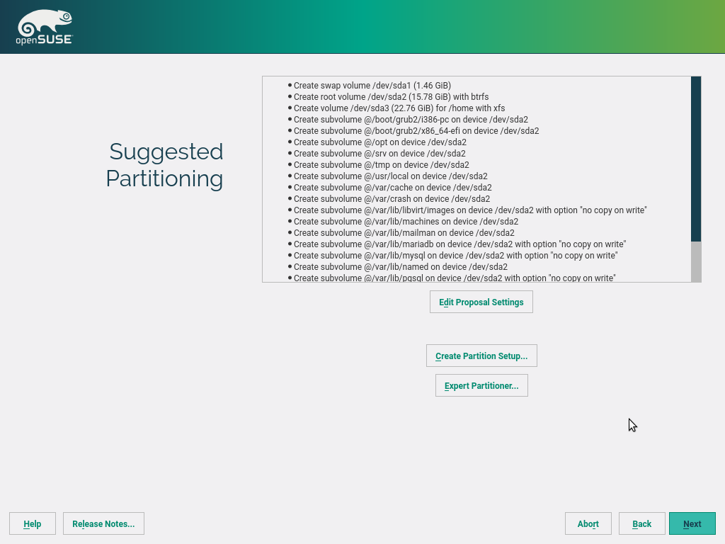 openSUSE desktop screenshot: 42.3 installer