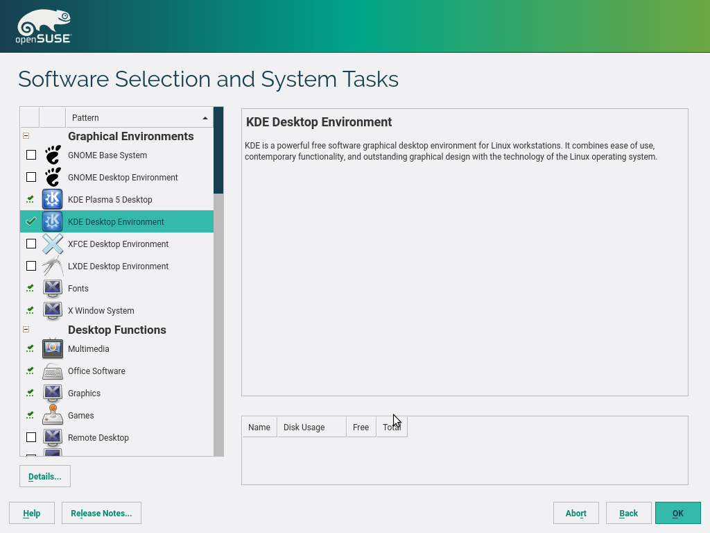 openSUSE desktop screenshot: 42.3 packages